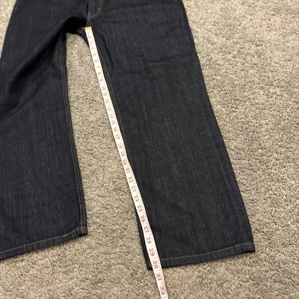 Levis 514 Straight Fit Jeans Mens 40x30 Blue Denim Dark Wash Classic Wide Leg